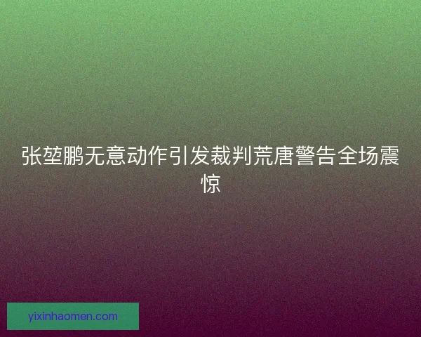 张堃鹏无意动作引发裁判荒唐警告全场震惊 张堃鹏无意动作引发裁判荒唐警告全场震惊